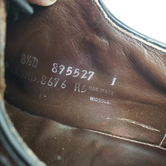 Freeman Free-Flex Mens Size 8.5 D Brown Leather Wingtip Oxford Formal Dress Shoe - Picture 12 of 13